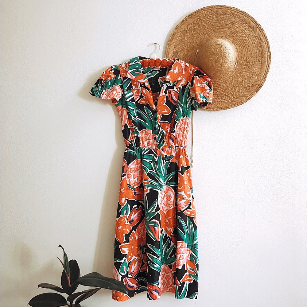 Vintage 1980s Puff Sleeve Dress